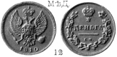 Александр 1 / Медь / Деньга ЕМ 1810