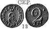 Екатерина 2 / 2 копейки 1787 / Таврическая монета / Серебро